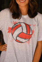 Load image into Gallery viewer, Red Volleyball Splatter Tee
