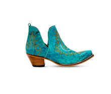 Load image into Gallery viewer, Western Vibes Teal Booties

