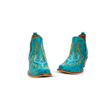 Load image into Gallery viewer, Western Vibes Teal Booties
